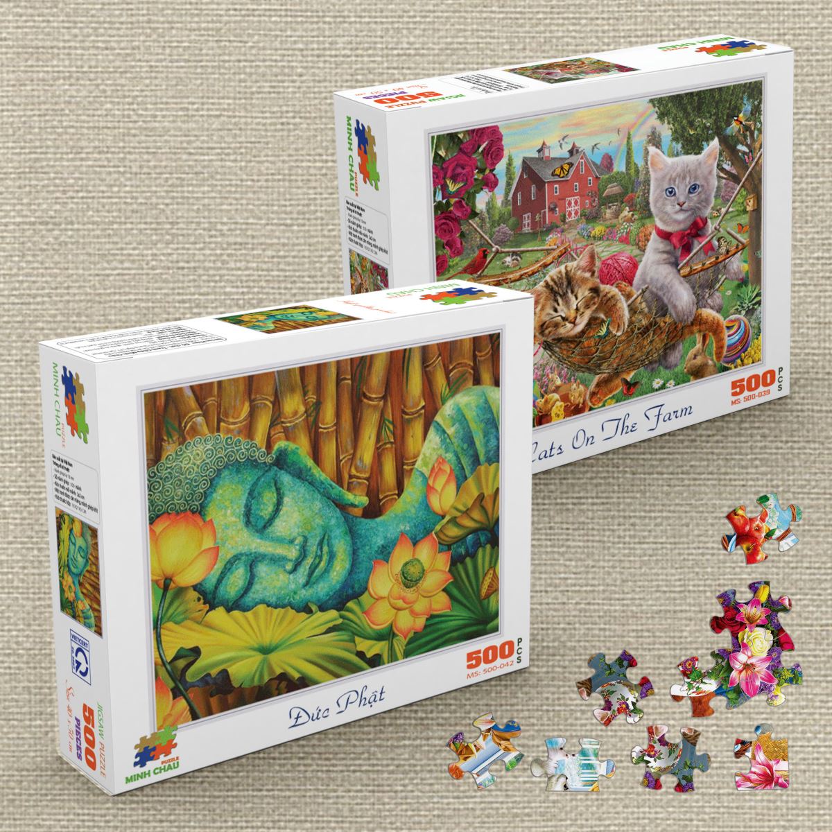 Tranh xếp hình 500 mảnh (40 x 50cm)