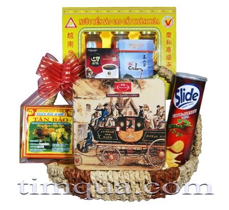 Giỏ quà tết May Mắn Gõ Cửa