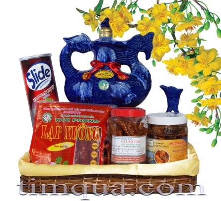 Giỏ quà tết Xuân Xưa