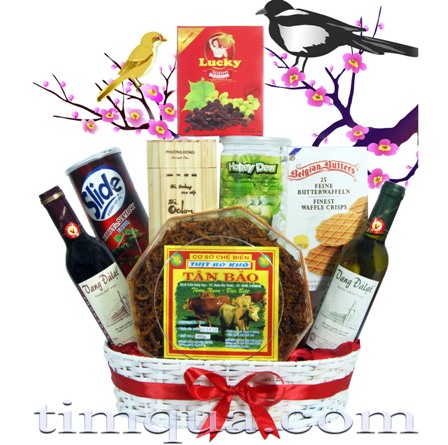 Giỏ quà Tết Én Về Cùng Xuân