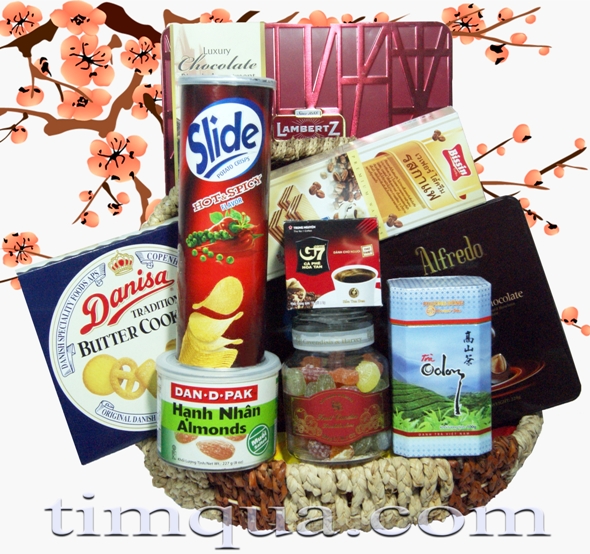 Giỏ quà Tết May Mắn và Thịnh Vượng