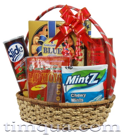 Giỏ quà tết Xuân Chung Vui